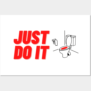 Just do it toilet Posters and Art